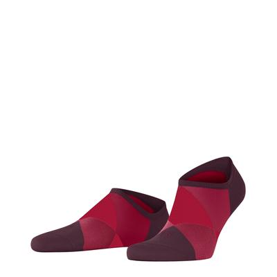 Sneakersocken BURLINGTON "Clyde", Herren, Gr. 40-46, rot (claret), Baumwollmischung, Argyle-Muster, Socken Sneakersocken, Einheitsgröße 40-46, Argyle-Muster, eingestrickte Burlington-Raute