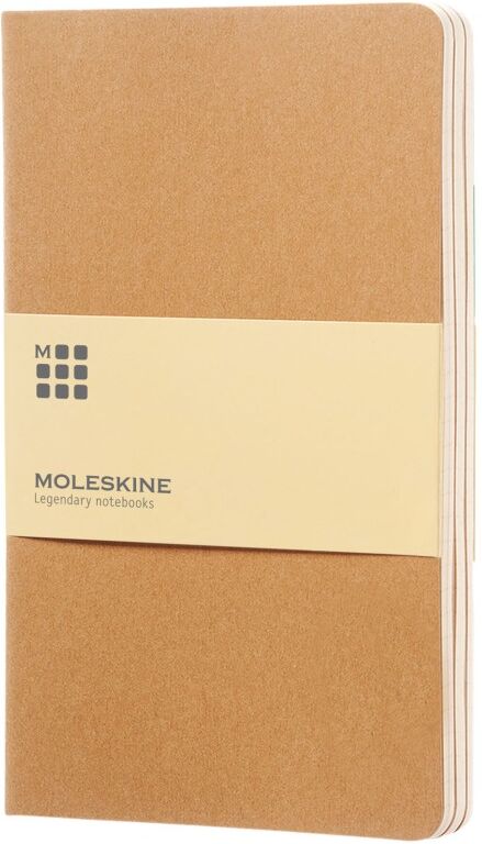 Cahier L ligné personnalisable à couverture carton Journal Marron kraft