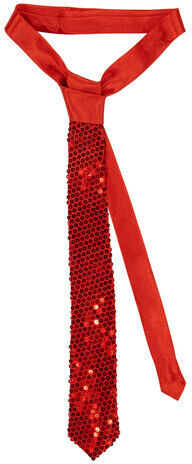 Krawatte "Pailletten", rot