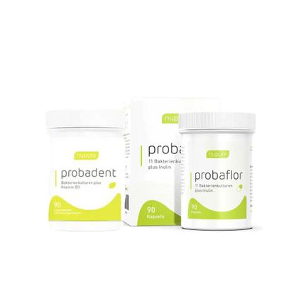 Nupure probaflor Probiotika zur Darmsanierung Kps. & probadent Probioxtikum Mundflo 1 St Kombipackung