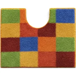 GRUND Badteppich BONA multicolor 50x60 cm WC-Vorleger mit Ausschnitt