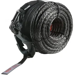 VEVOR synthetisches Windenseil, 3/8 Zoll x 30,48 m, 12,02 t synthetisches Windenleinen-Kabelseil mit Schutzhülle + geschmiedetem Windenhaken + Zugband, universell passend für SUV, großes Geländefah