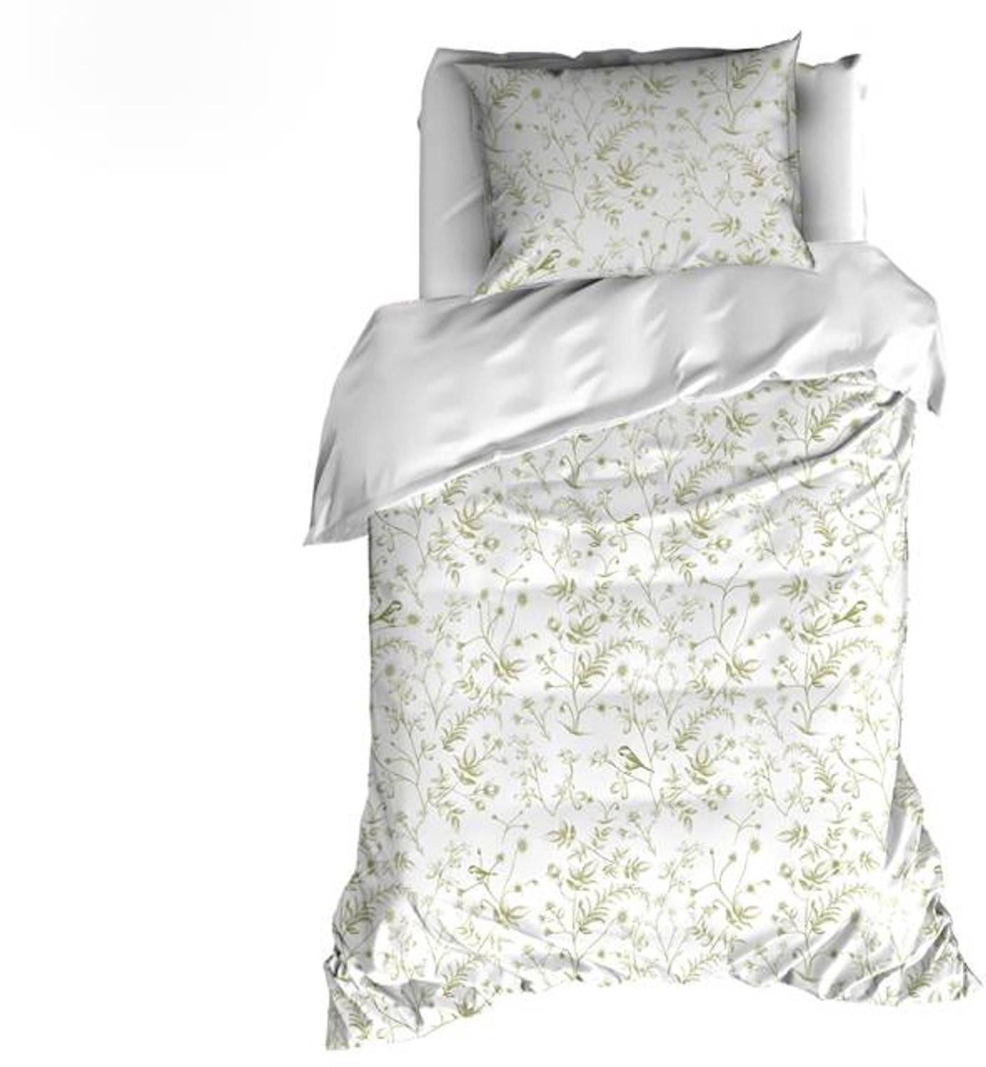 De Witte Lietaer Lenie dekbedovertrek eenpersoons Pistachia 140x220 cm