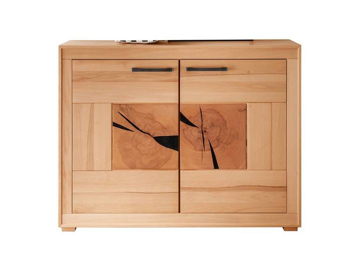 Lomadox Sideboard WINNIPEG-69, Kommode 110cm, Kernbuche massiv geölt, Hirnholz-Details, montiert