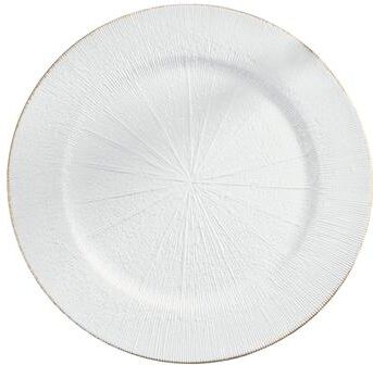 Saro Lifestyle "Textured Decorative Charger Plates (Set of 4) - Round Table Chargers for Dining & Entertaining, 13"""