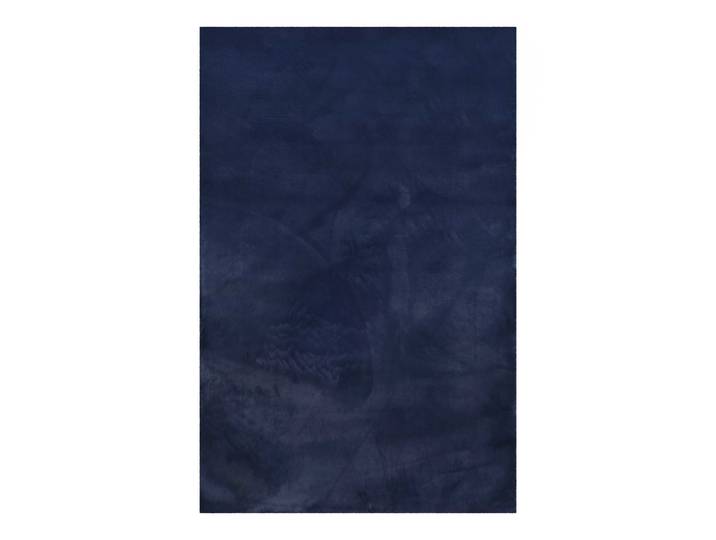 Tapis effet peau de lapin doux tufté bleu pour salon, chambre 80x150