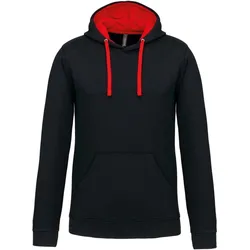 Kariban Unisex Kontrast Kapuzen Sweater Hoodie K446 black/red M