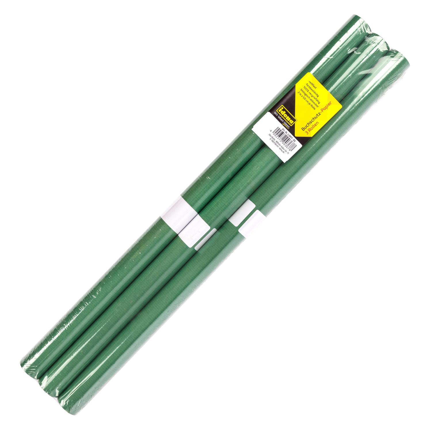 Idena Buchschutzpapier 3er 2mx50cm grün (3x) (22663290)