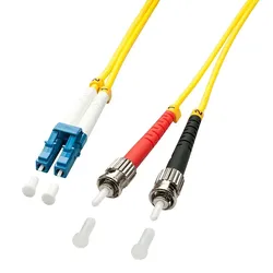 Lindy 2m LC/ST InfiniBand/Glasfaserkabel Mehrfarbig, Gelb