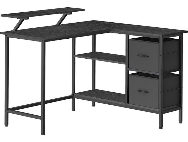 Gaming-Eckschreibtisch SONGMICS FABRIK 105x115x89cm schwarz
