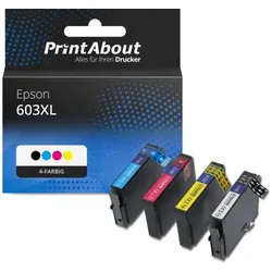 Druckerpatrone kompatibel mit Epson 603XL (C13T03U64010) - 4-Farben - Extra Hohe Kapazität - Multipack