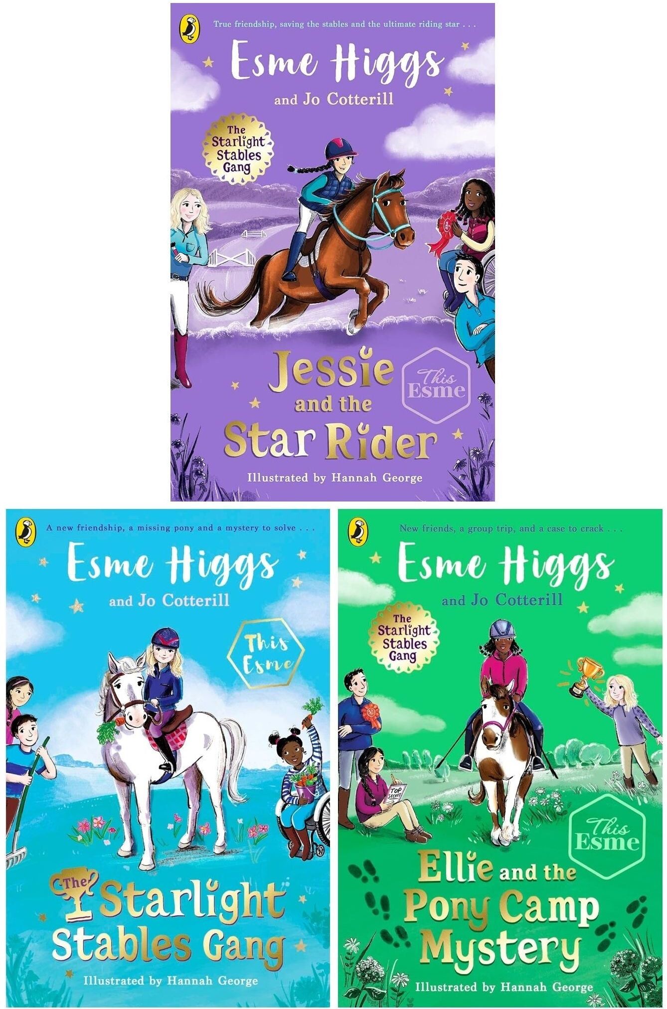 Puffin The Starlight Stables Gang Series 3 Books Collection Set By Esme Higgs & Jo Cotterill