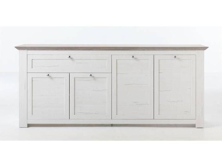 Sideboard ISADORA 210 x 91 cm weiß/ braun
