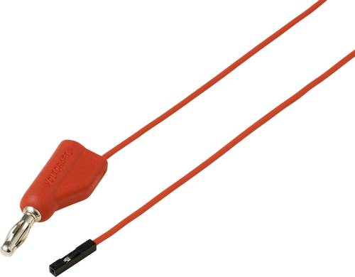 VOLTCRAFT MSL-315 rot Messleitung 4 mm-Stecker Buchse 0.64mm 1m Rot