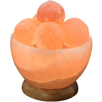WAGNER LIFE DESIGN Salzkristall-Tischlampe "Salzkristallschale", orange, H: 15cm, 1 Stk., Leuchten, Handgefertigt aus Salzkristall - jeder Stein ein Unikat, H: ca.15 cm
