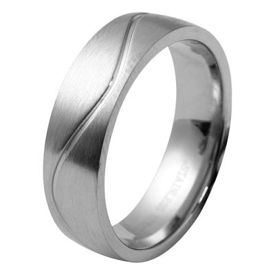 Partnerring AKZENT "Kovin, langlebig" Gr. 68, silber (silberfarbig), Fingerringe, Herren, 68, Edelstahl