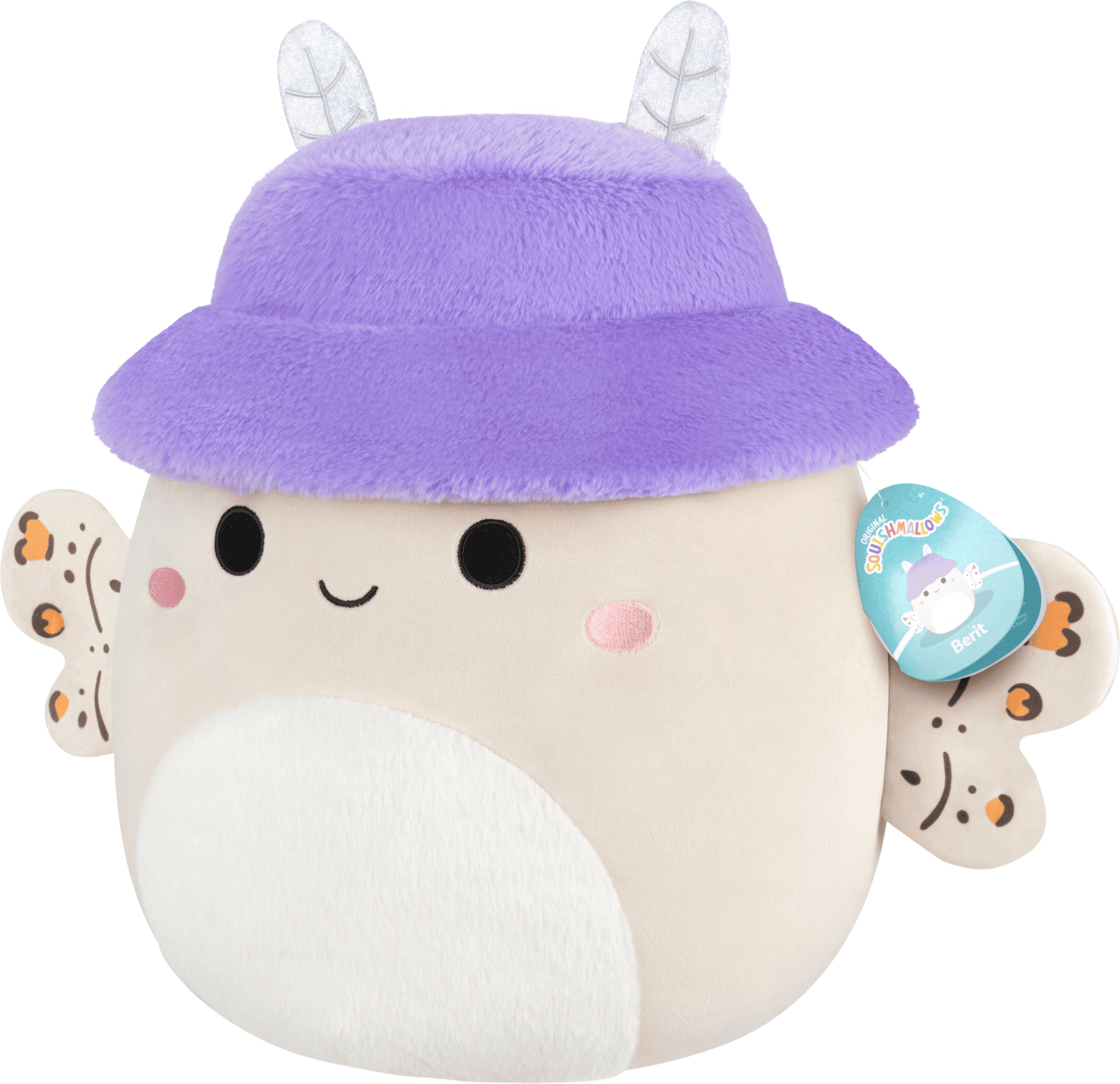 Jazwares Squishmallows Berit the Cream Moth 16-Inch Plush Toy for Kids - Soft Cuddly Friend - 3 Years and Up