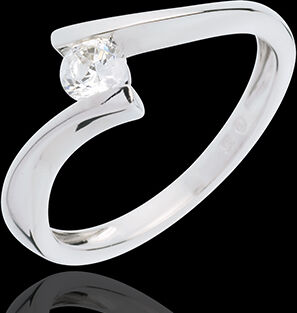 Edenly SolitÃ¤r Kostbarer Kokon - Apostroph - WeiÃŸgold - Diamant 0.25 Karat -