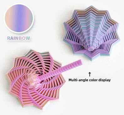 Useful Little Things 3D Printed Expanding Sensory Fidget Star rainbow