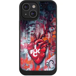 Nivocase Handyhülle für Apple iPhone 13 Mini Hülle NIVOpure Case Schwarz 1. FC Kaiserslautern 1. FCK Herz (Apple iPhone 13 mini), Smartphone Hülle, Schwarz