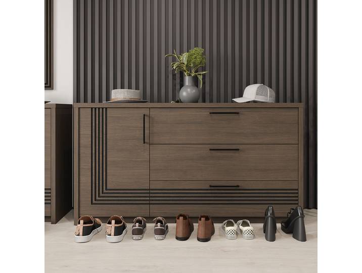 Enfilade 162 x 86 x 42cm Marron