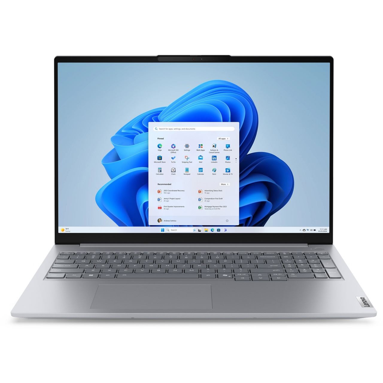 16" (40,64cm) Lenovo ThinkBook 16 G8 Ultra5 135H 16/512 WUXGA W11P