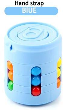 Youfap Market Colorful Beans Finger Spinning Fidget Spinner, Stress Relief Decompression Tool For Kids And Adults blue