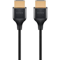 Slim High-Speed-HDMI-Kabel mit Ethernet, 4K @ 60Hz schwarz, 5 Meter