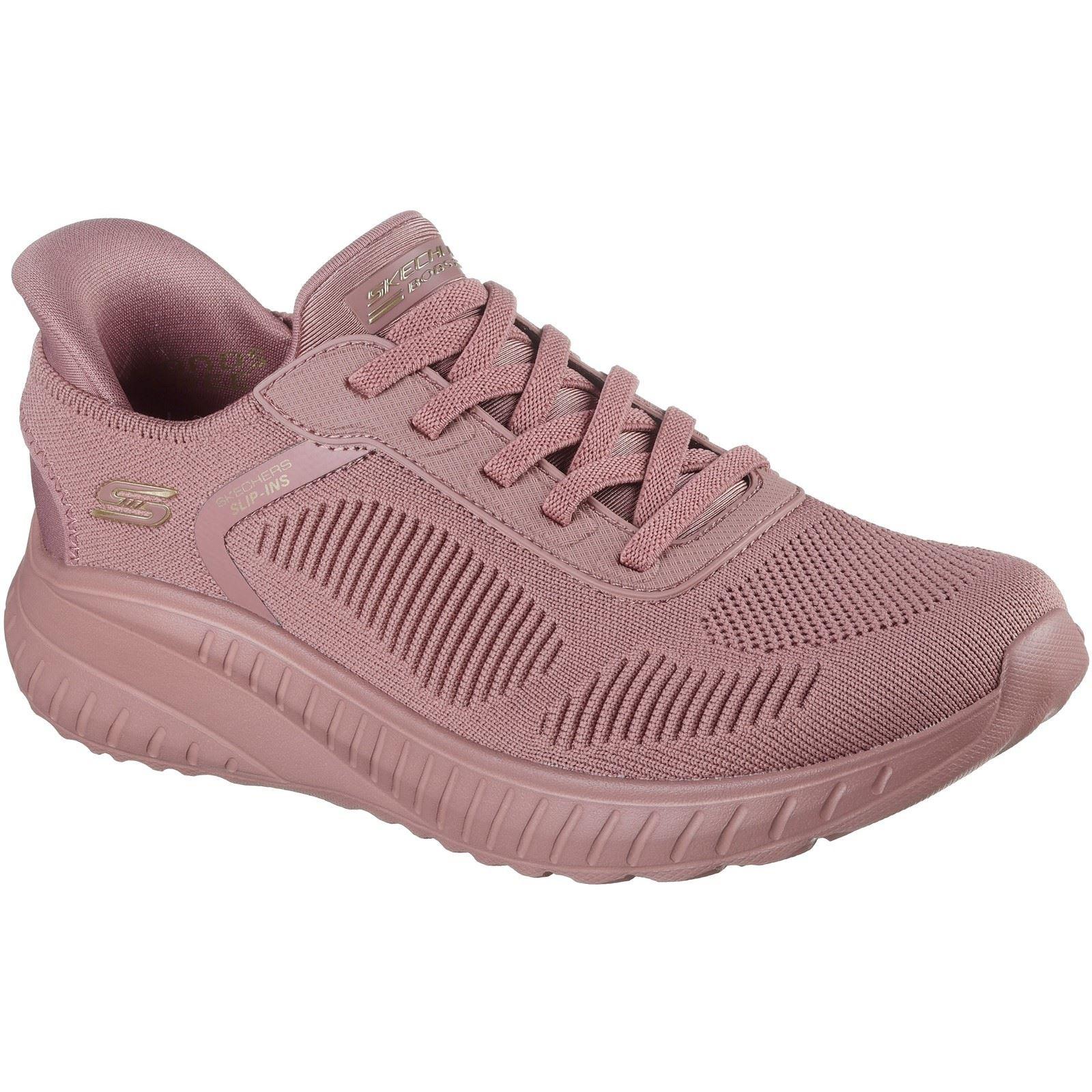 Skechers BOBS Sport Squad Chaos Polyester Dames Roze Sneakers