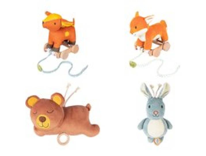 LUPILU® Animal en peluche musical ou jouet à tirer