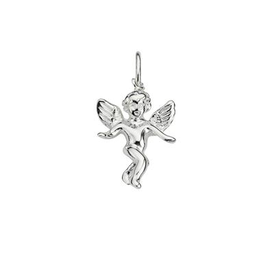 Kettenanhänger FIRETTI "Schmuck Geschenk Silber 925 Halsschmuck Anhänger Engel", silberfarben, Schmuckanhänger, Herren, Silber 925 (Sterlingsilber), 1,36 g, Kettenanhänger
