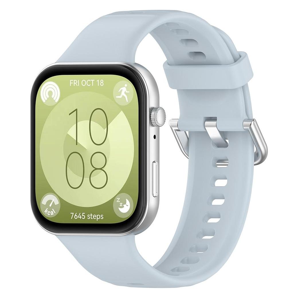 Techsuit - Watchband (W061) - Huawei Watch Fit 3 - Light Blue (Silikon) (56360192)