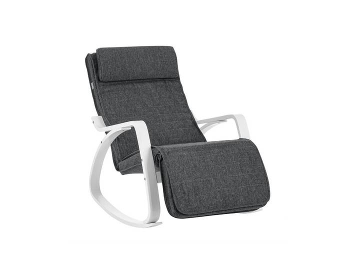 Hansiro Schaukelstuhl Relaxstuhl AUS Birkenholz, Grau, 115x91x67 cm, Wohnzimmer, Sessel, Hocker & Hockerbänke, Sitzhocker