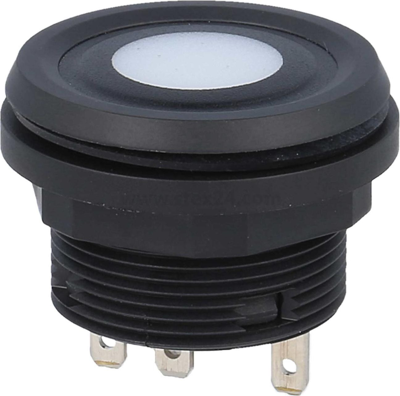 Georg Schlegel enkele drukknoppen, 1W, rond, SHORTRON platte connector, 2,8mm x 0,8mm