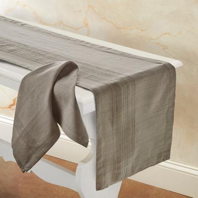 "AURA 100% Cotton Textured Table Runner   Handmade   Upcycled   Fairtrade   Nature-Inspired   14x72 inch - 72""x14"""