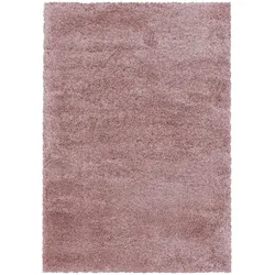 Carpetsale24 Shaggy Hochflor Teppich Rosa 200x290 cm Extra Weich & Waschbar - Jute Rückseite, Einfarbig & Flauschig für Wohnzimmer & Schlafzimmer