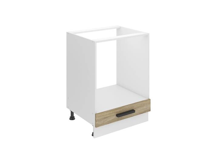 Belini Unterschrank Küche, Küchenunterschrank 60 cm Breite. SDP Küchenunterschrank ohne Arbeitsplatte. Küchenschrank ohne Tür, mit Schubladen, Sonoma-Eiche