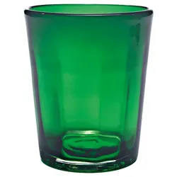Zafferano Set aus 6 Trinkgläsern der Serie Bei aus mundgeblasenem Glas, grüne Farbe, handgefertigt, elegant und widerstandsfähig