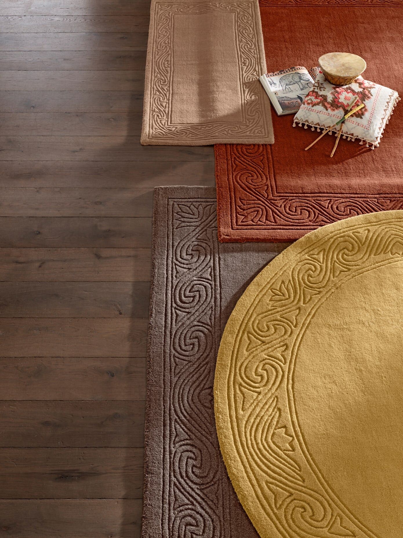 Teppich HEINE HOME Gr. 5, gelb (safran), B:160cm H:20mm L:230cm, Wolle, Teppiche, Teppich safran B : 160cm 1 Stk., 20mm, L: 230cm