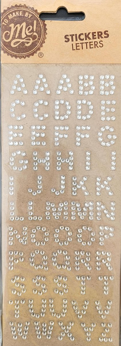 Zelfklevende letterstickers met diamantjes voor scrapbooking en decoratie