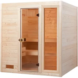Weka Sauna Valida Gr. 2 mit Glastür + Fenster - Massivholzsauna 38 mm Ohne Ofen