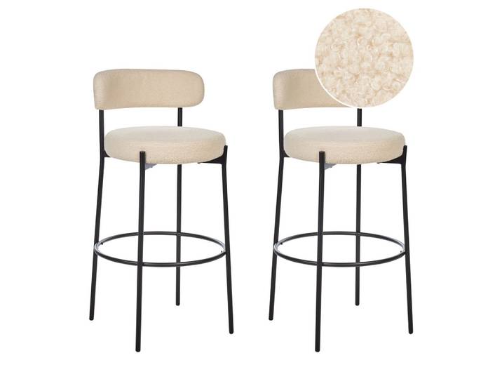 BARHOCKER 2er-Set Hellbeige Allison