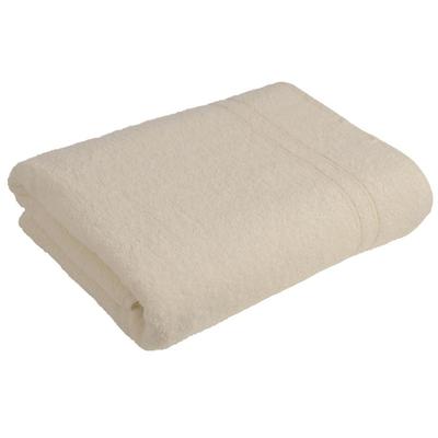Saunatuch WEWO FASHION "9518ST", beige (ecru), B:80cm L:200cm, Frottee, Frottier, Handtücher, saugstark