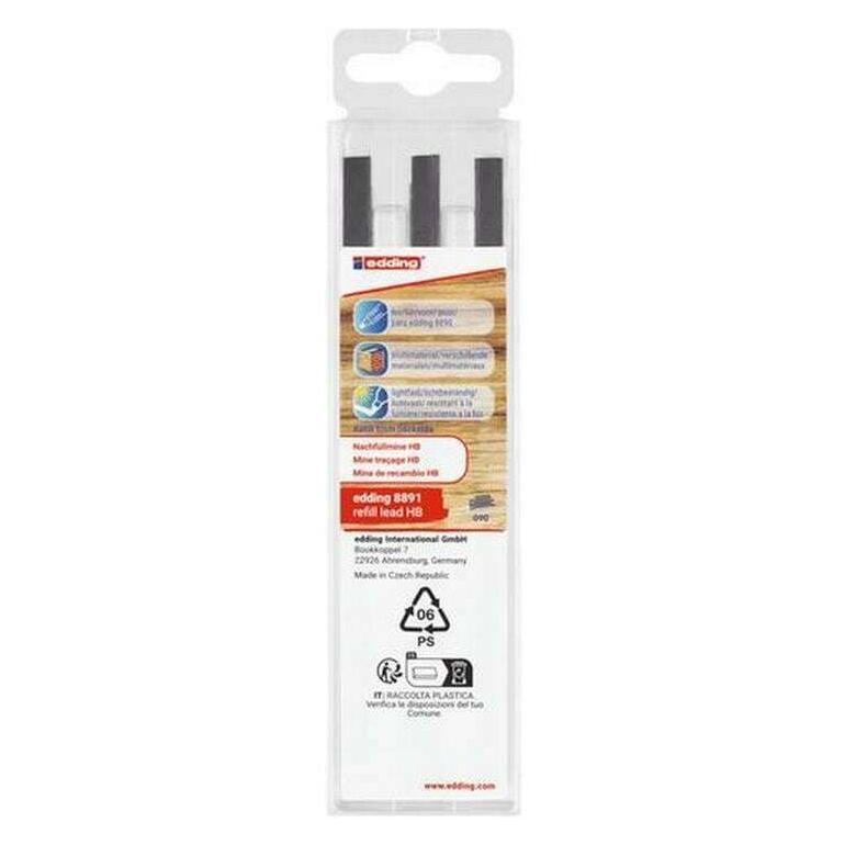 Edding 8891 Nachfüllminen für 8890 HB 6er-Blister (6 Stk., 3.50 mm, HB) (4-8891-6-2090)