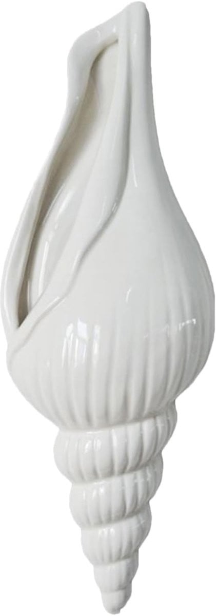 Wit Keramische Schelpvaas Wandvaas Plantenbak Decoratief Huisaccent