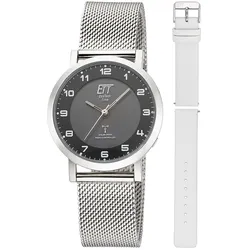 ETT Eco Tech Time ELS-11625-22MS Damen Funk-Solaruhr Atacama Edelstahl mit 2 Bändern