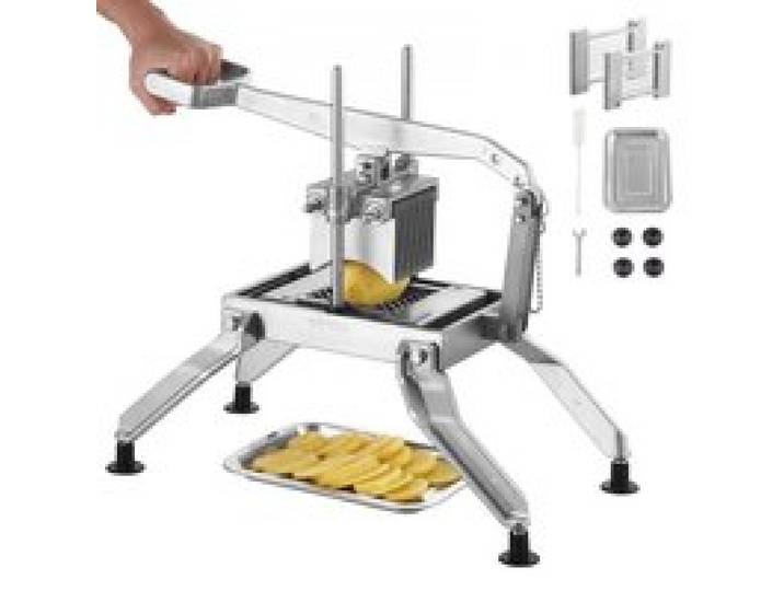 VEVOR Kommerzieller Gemüseschneider, 3/8 & 3/16 Zoll Tomatenschneider, Gemüseschneider aus Edelstahl & Aluminiumlegierung, Manueller Gemüseschneider, für Tomaten, Zwiebeln, Kartoffeln