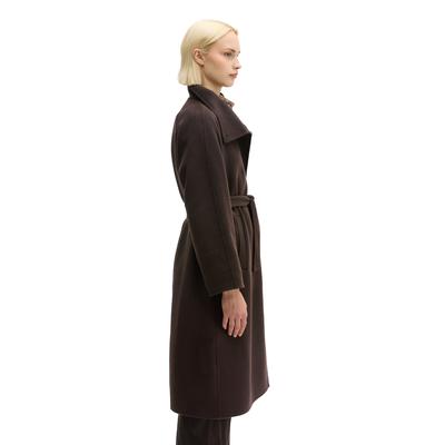 Wollmantel MARC O'POLO "aus hochwertigem Doubleface", Damen, Gr. 42, braun (burnt coffee), Obermaterial: 50% Wolle (Schafwolle), 47% Polyester, 3% Sonstige Fasern. Futter: 100% Polyester, unifarben, relaxed fit, Mäntel