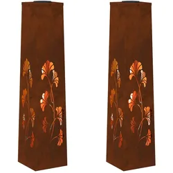 vidaXL Solar LED Weg Licht 2 pcs Bronze Wetterfeststahl