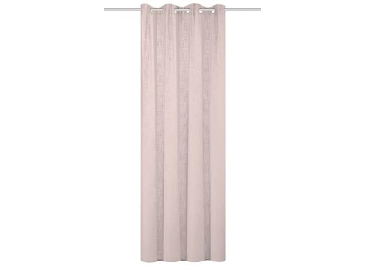 HOMEbasics 800530 Softy Rideau prêt à Poser à œillets Semi-Transparent Structure en Lin Rose 245 x 140 cm Quantité : 1 x